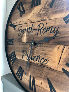 Farmhouse Stained Wall Clock