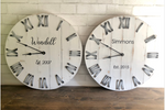 Load image into Gallery viewer, 27” White Farmhouse Clock
