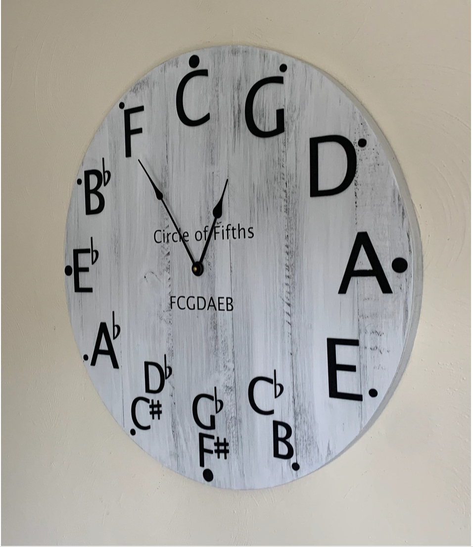 20" Circle of Fifths Wall Clock