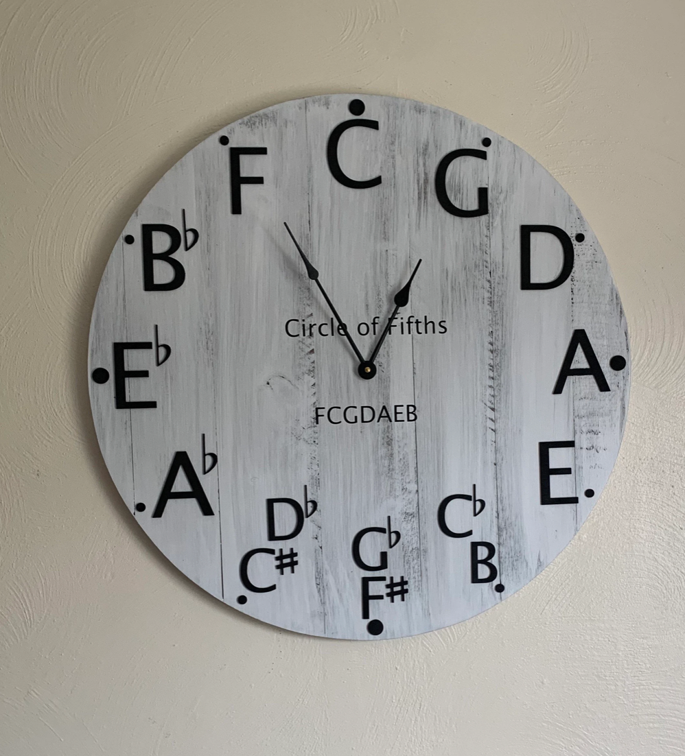 20" Circle of Fifths Wall Clock