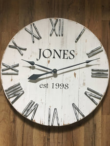 36 inch white clock for Marci