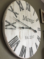 Load image into Gallery viewer, 36 inch white clock for Marci
