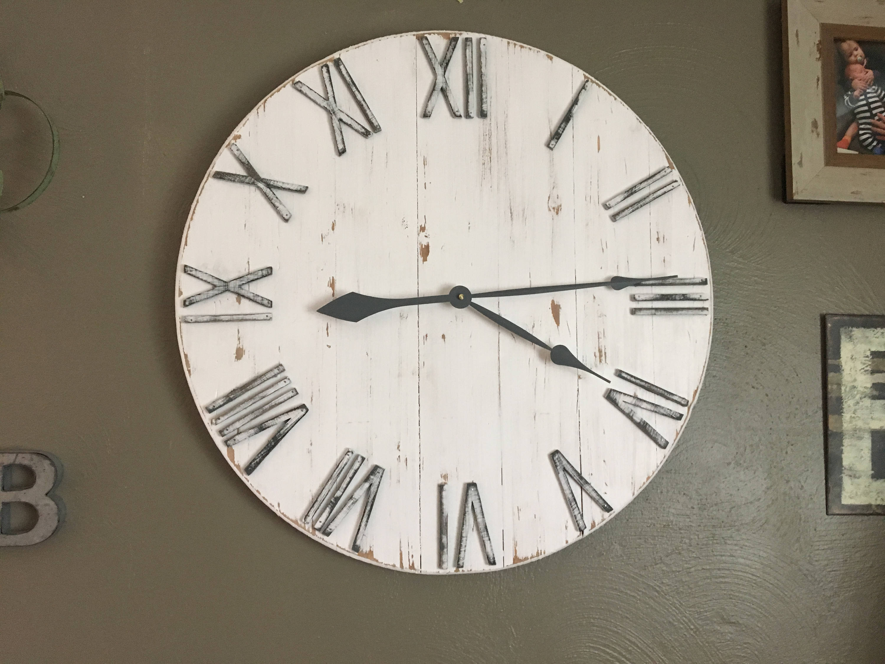 36 inch white clock for Marci