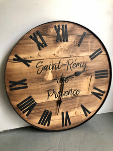 Farmhouse Stained Wall Clock