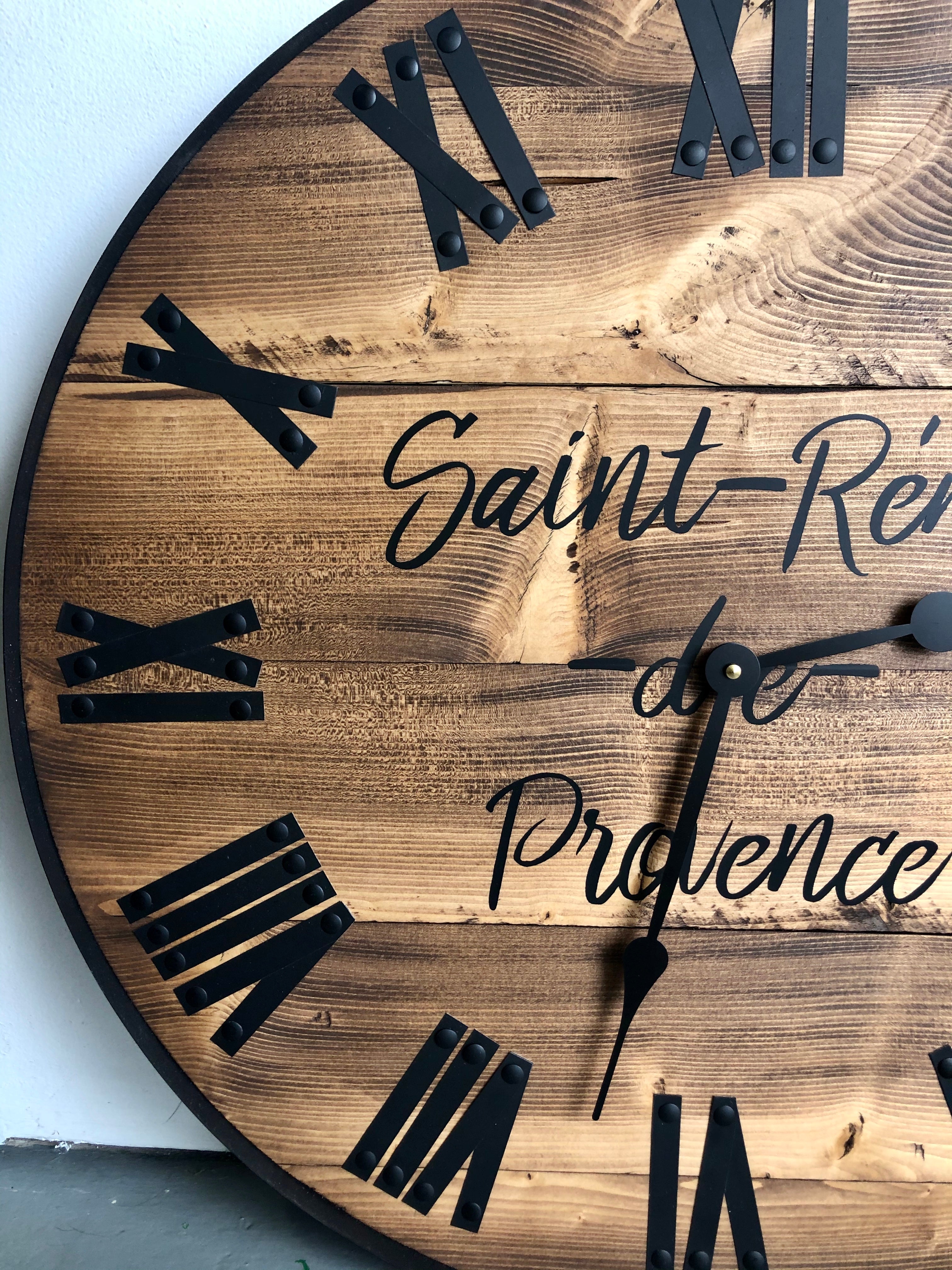 Farmhouse Stained Wall Clock