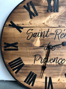 Farmhouse Stained Wall Clock