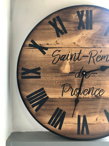 Farmhouse Stained Wall Clock