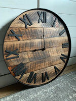 Load image into Gallery viewer, Rustic Barnwood Wall Clock
