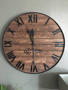 Farmhouse Wooden Wall Clock