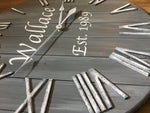Load image into Gallery viewer, Distressed Gray &amp; White Wall Clock
