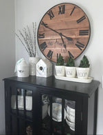 Load image into Gallery viewer, Oversized Rustic Wooden Wall Clock

