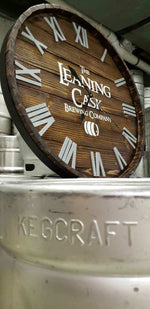 Load image into Gallery viewer, Rustic Wine Barrel Clock
