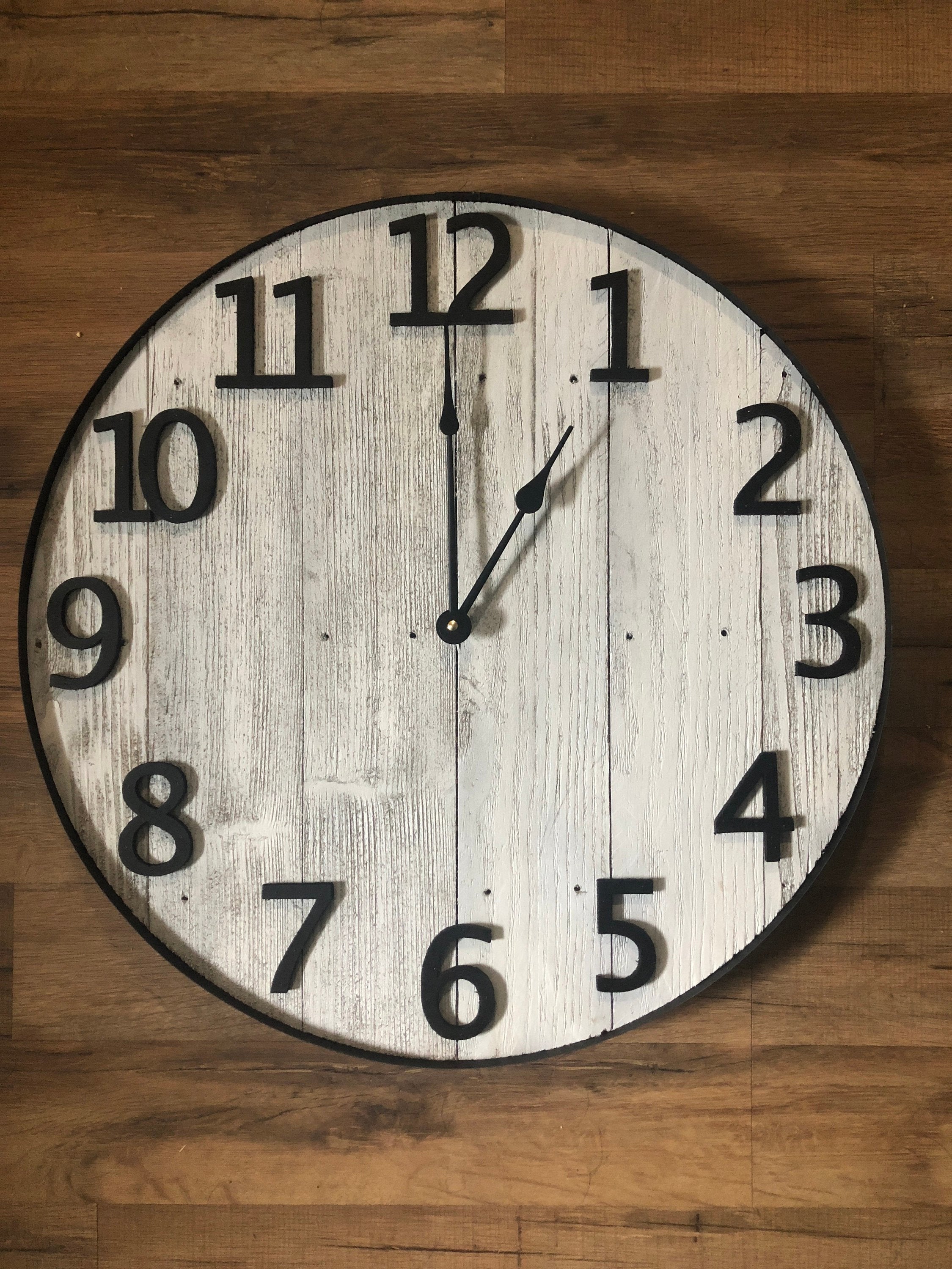 20” Pallet Wall Clock, Shiplap Clock, Farmhouse Clock, Wall Clock