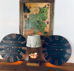 Load image into Gallery viewer, Rustic Dark Blue &amp; Copper Wall Clock
