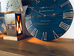 Load image into Gallery viewer, Rustic Dark Blue &amp; Copper Wall Clock
