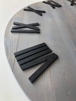 Load image into Gallery viewer, Gray &amp; Black Farmhouse Clock
