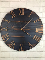 Load image into Gallery viewer, Dark Blue &amp; Copper Wall Clock
