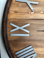 Load image into Gallery viewer, Wine Barrel Rustic Wooden Wall Clock
