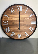 Load image into Gallery viewer, Wine Barrel Rustic Wooden Wall Clock
